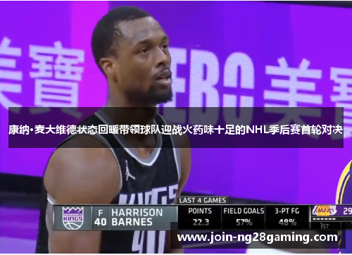 康纳·麦大维德状态回暖带领球队迎战火药味十足的NHL季后赛首轮对决